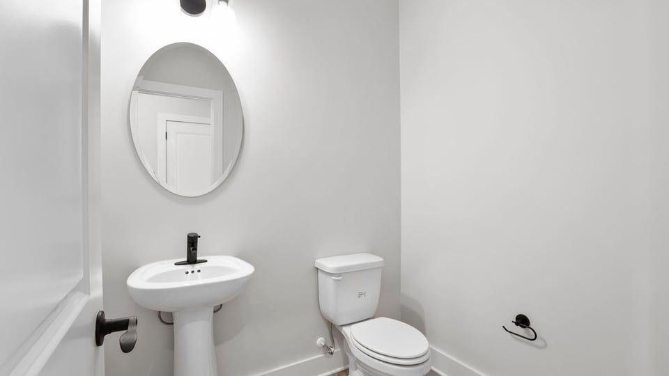 Half bathroom with sink.