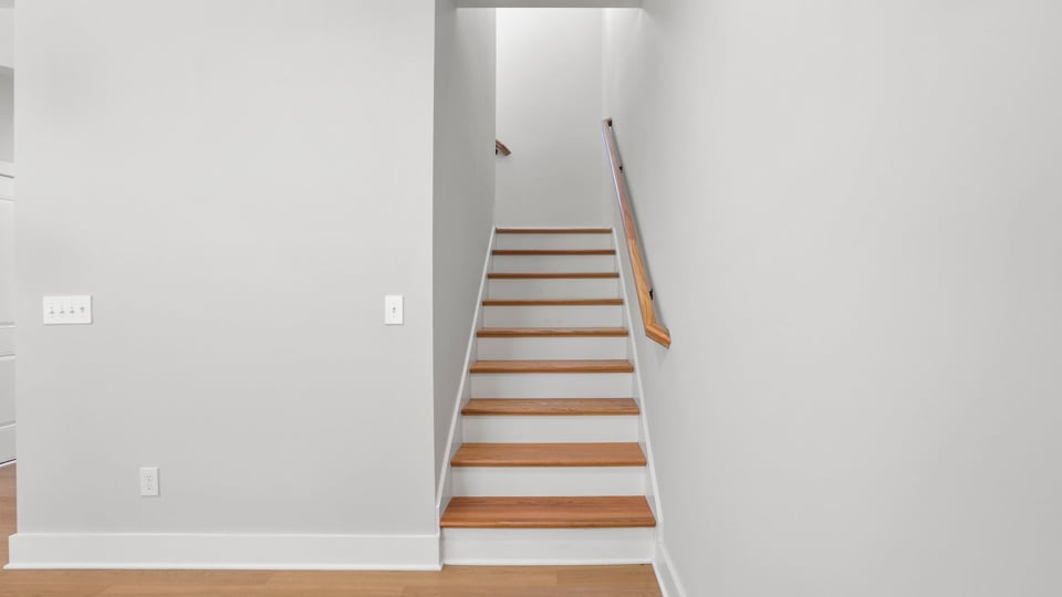Stairs to second level.