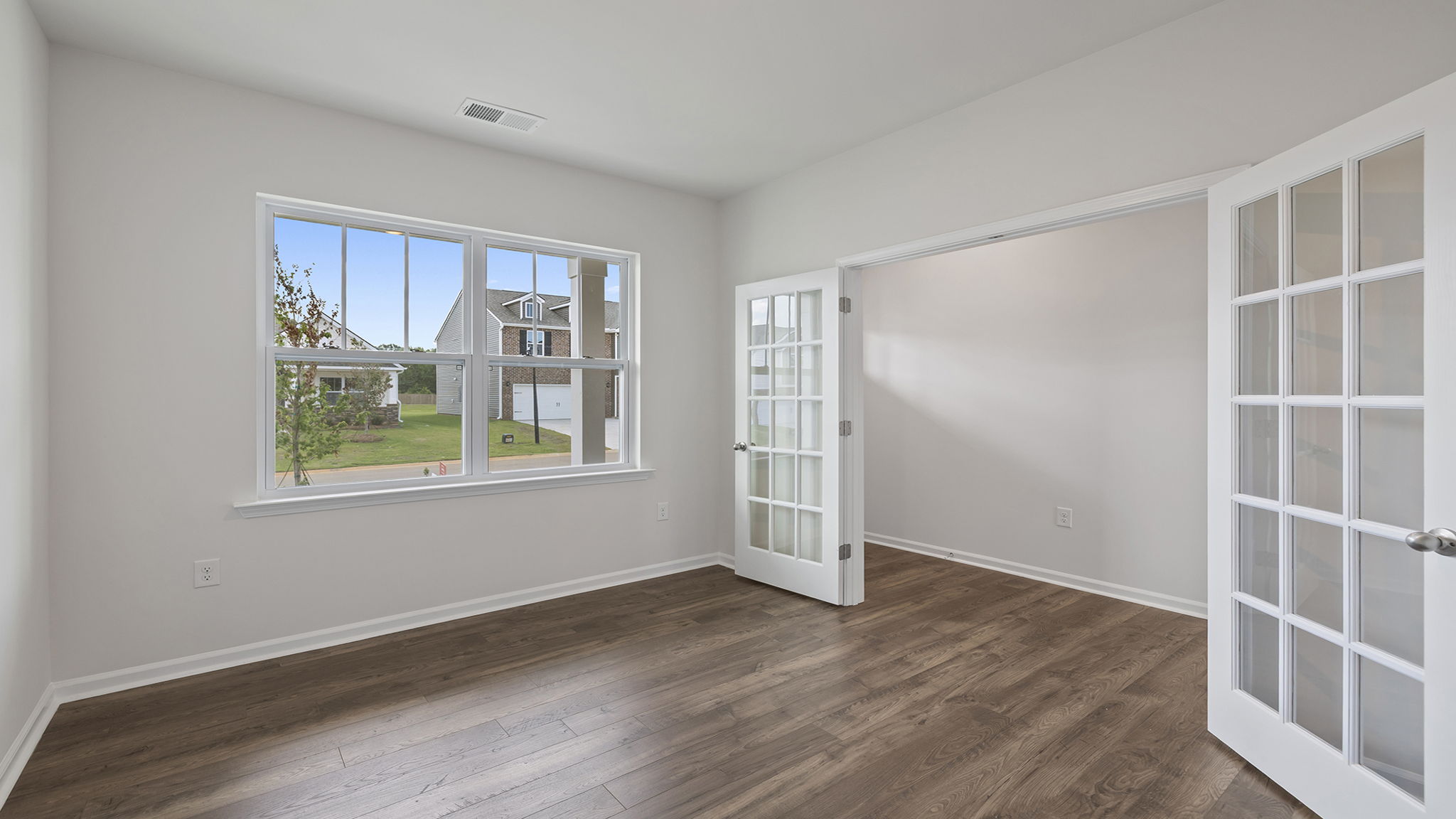 Flex room with windows.