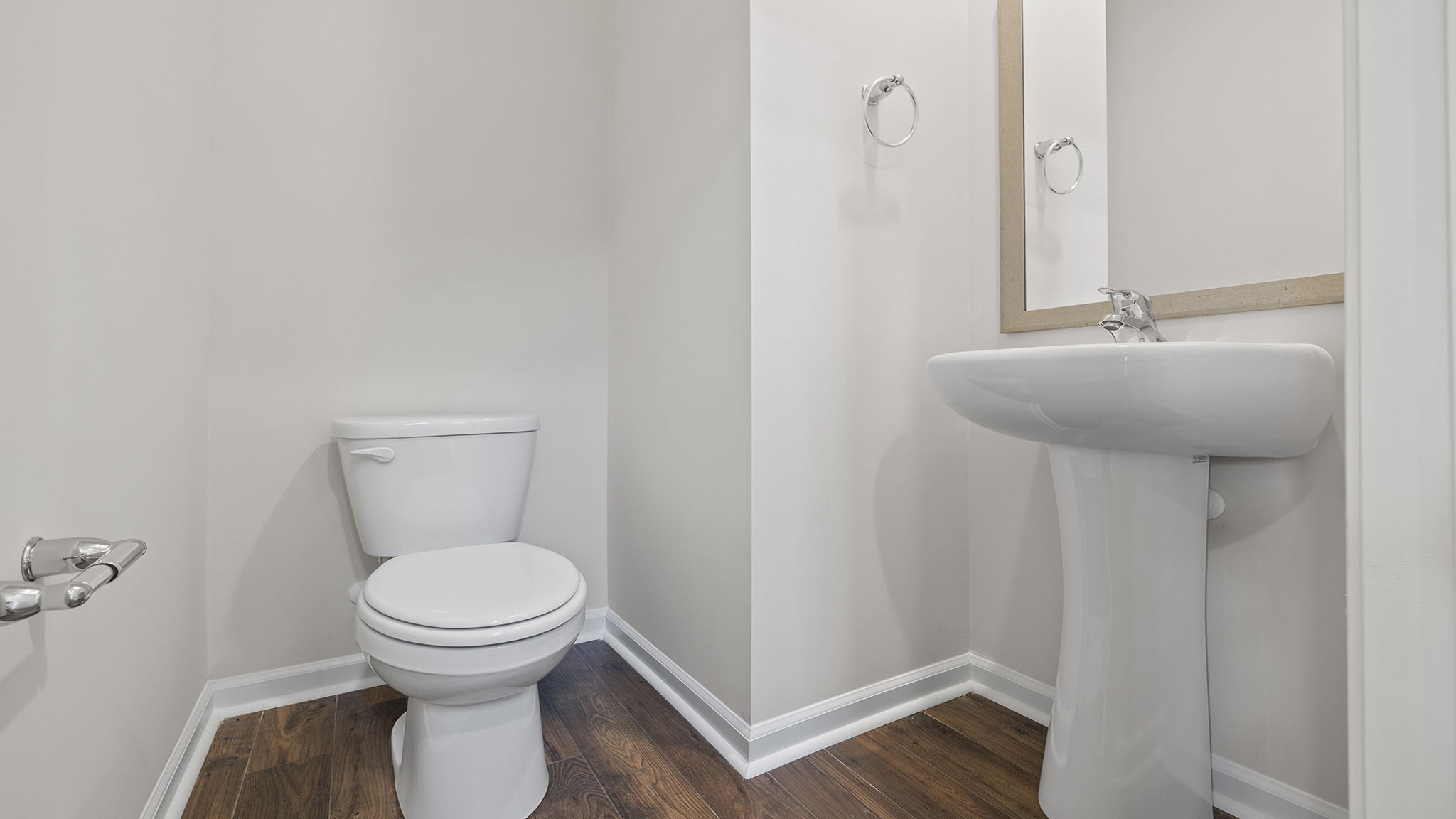 Half bathroom with sink.