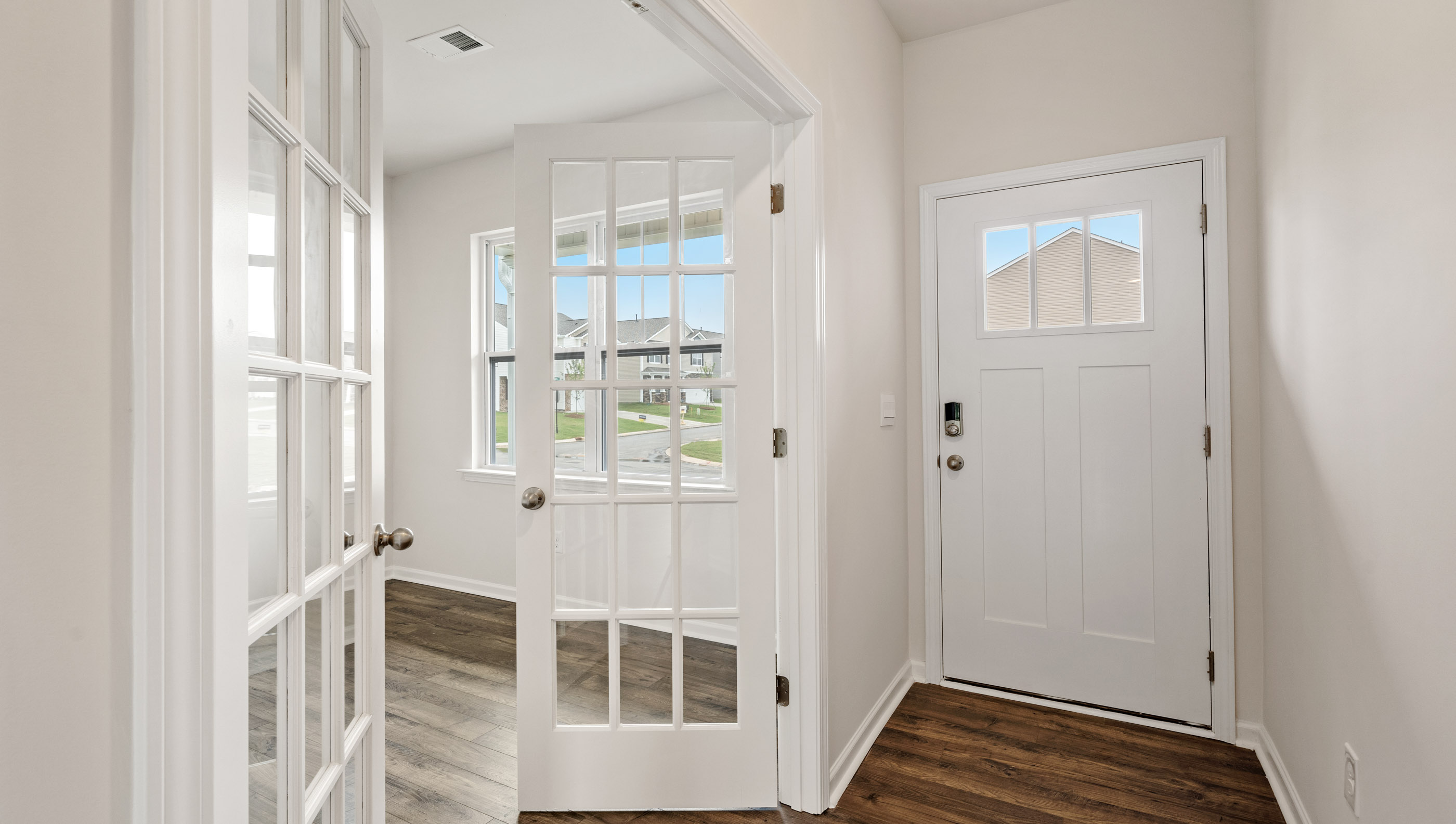 Entry way into home with study.