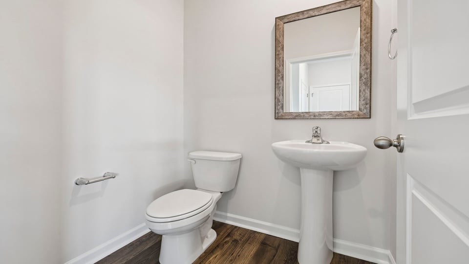 Half bathroom on main level.