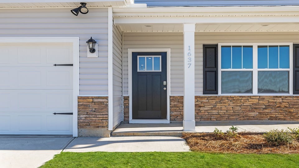 Inviting front entry and porch.