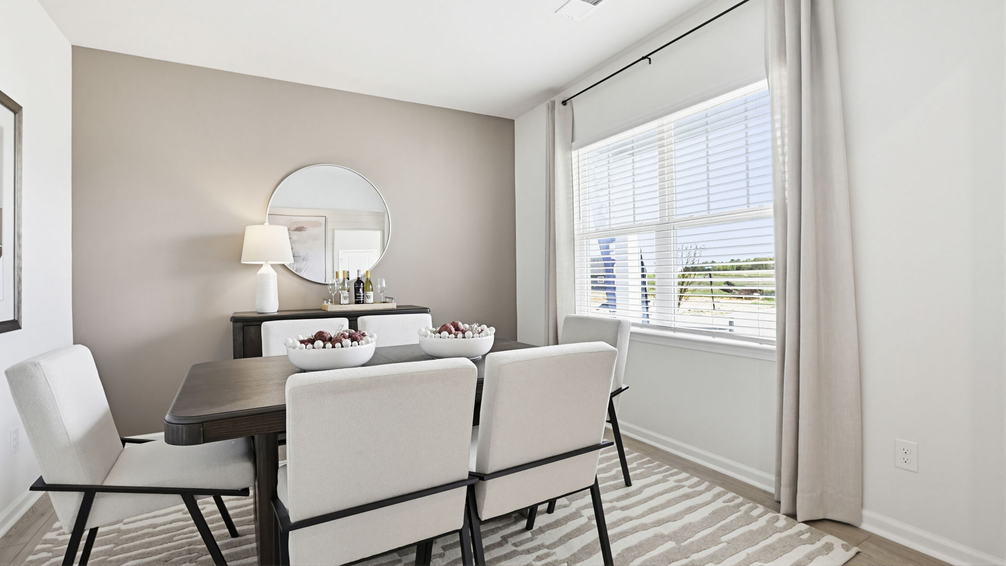 Flex room with windows.