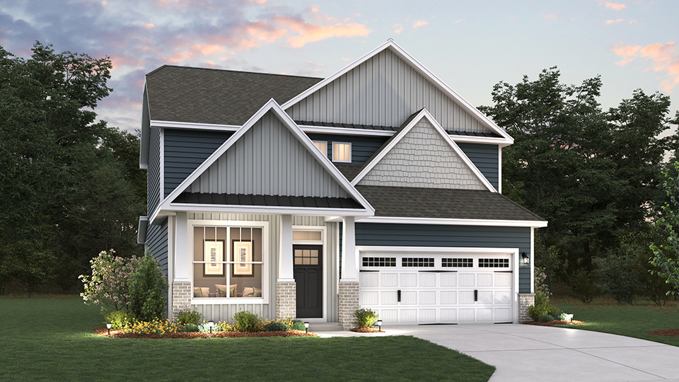 Exterior Front Rendering of Home.