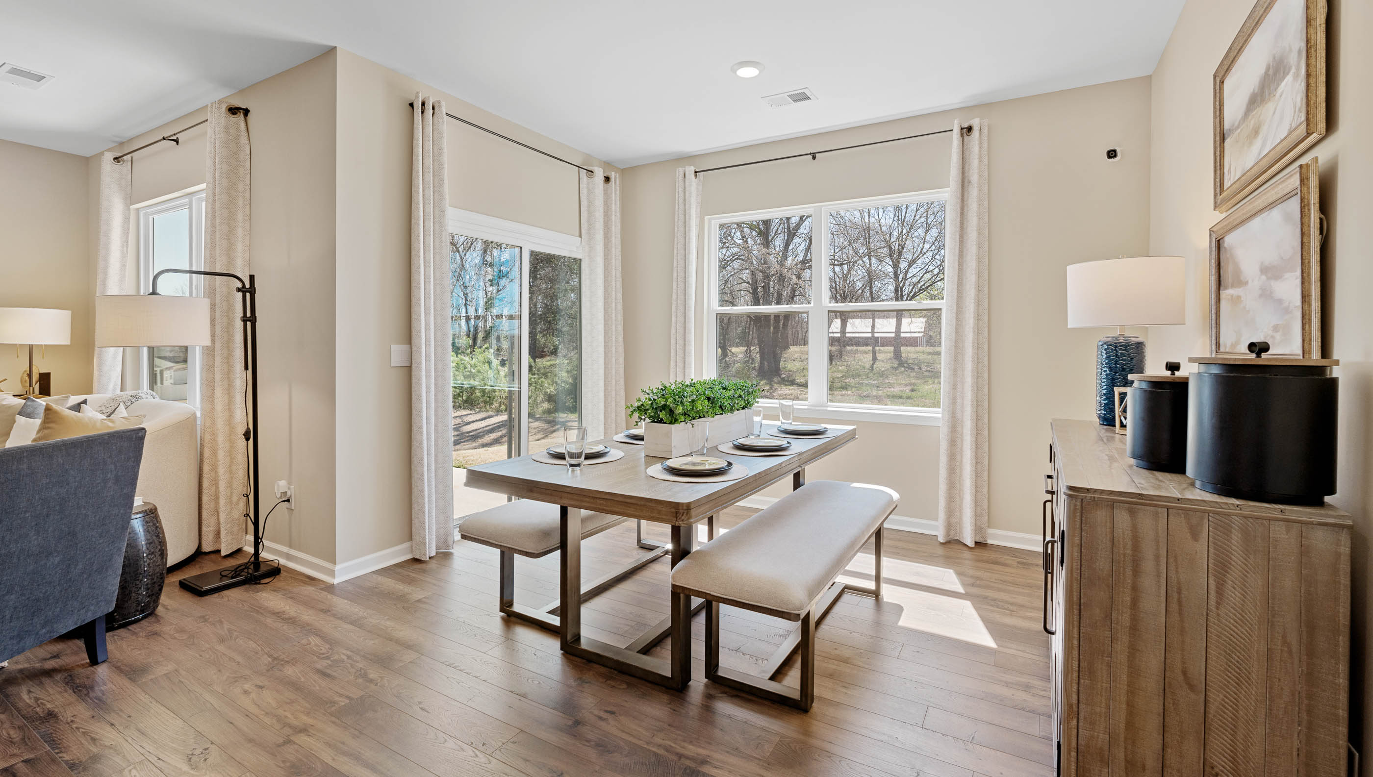 Living area with windows.