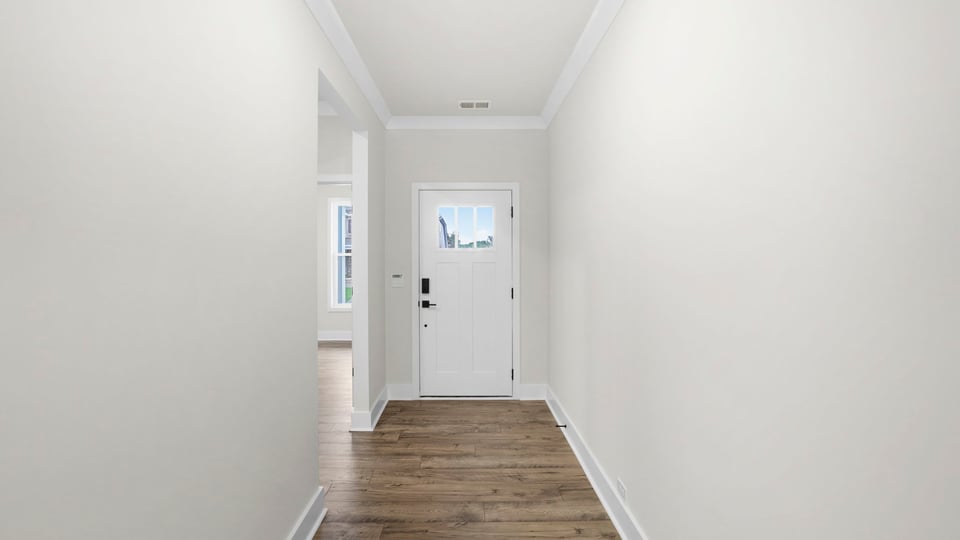 View of hallway into home.
