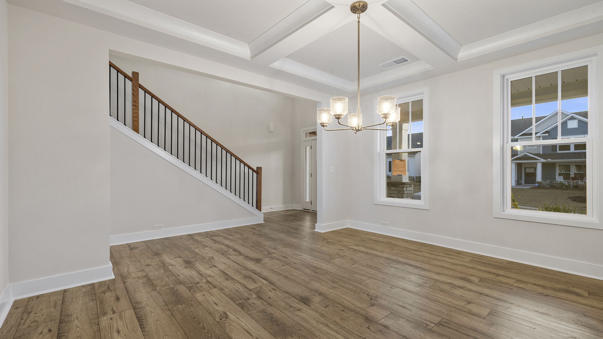 Entry and view of the dining room.