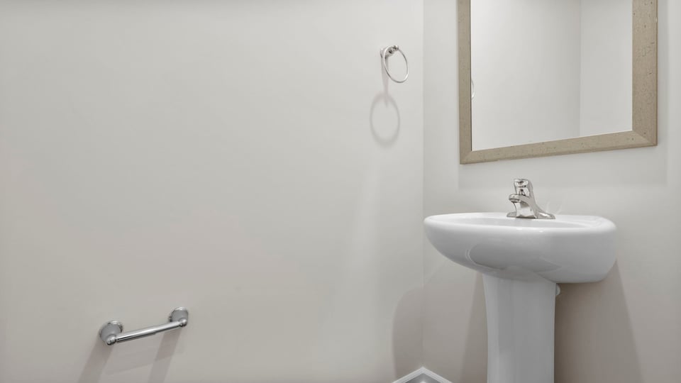 Half bathroom with sink.