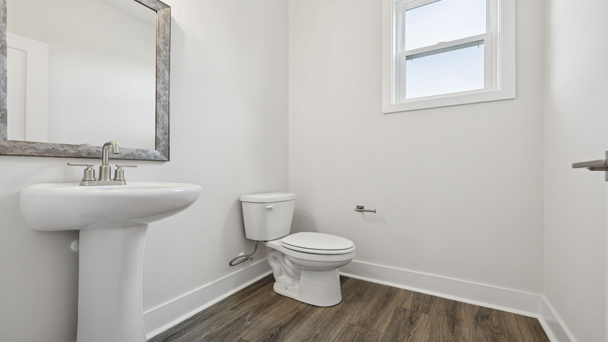 Half bathroom on the main level.