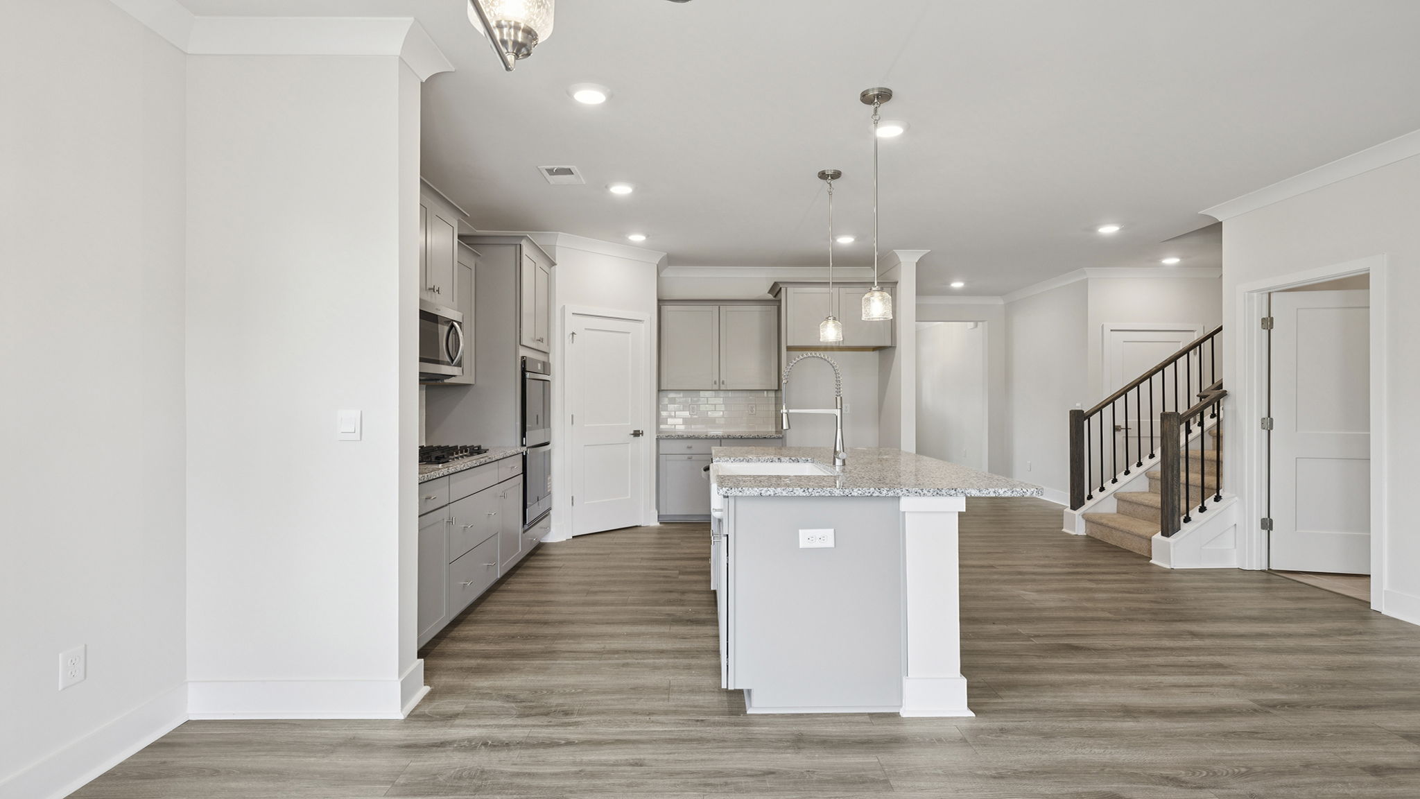 View of kitchen from the dining area.