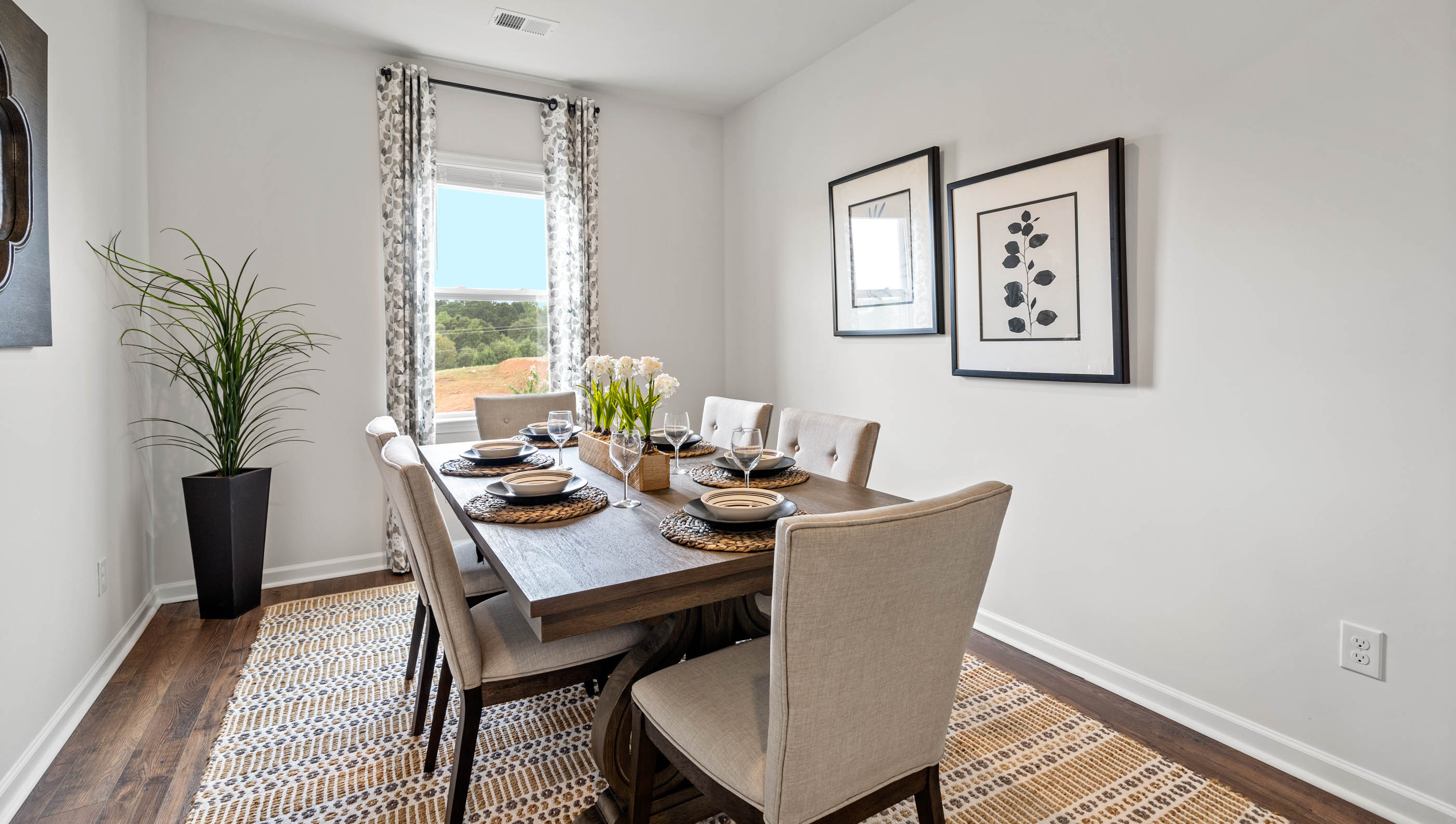 Dining area with window.