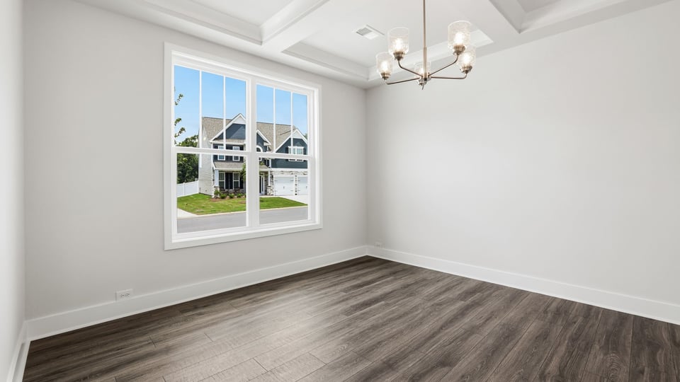 Dining area with windows.
