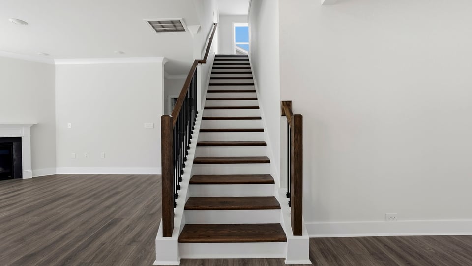 Stairs to second level.