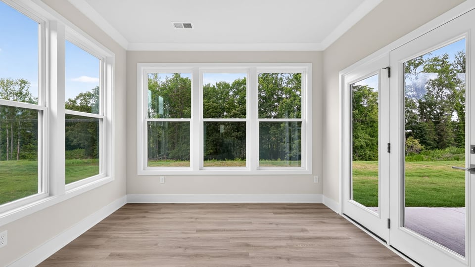 Sunroom with windows.