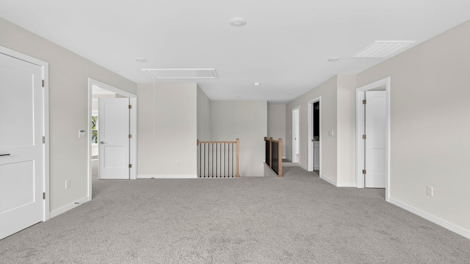 Loft area with windows.