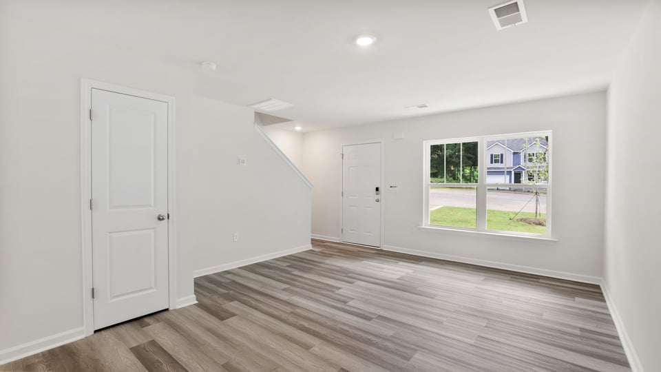 Living room with windows.