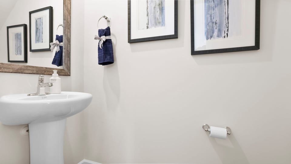 Half bathroom with sink.