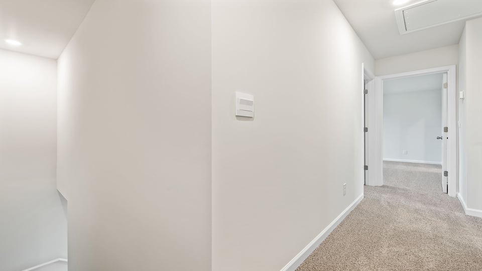 View of the upper level hallway.