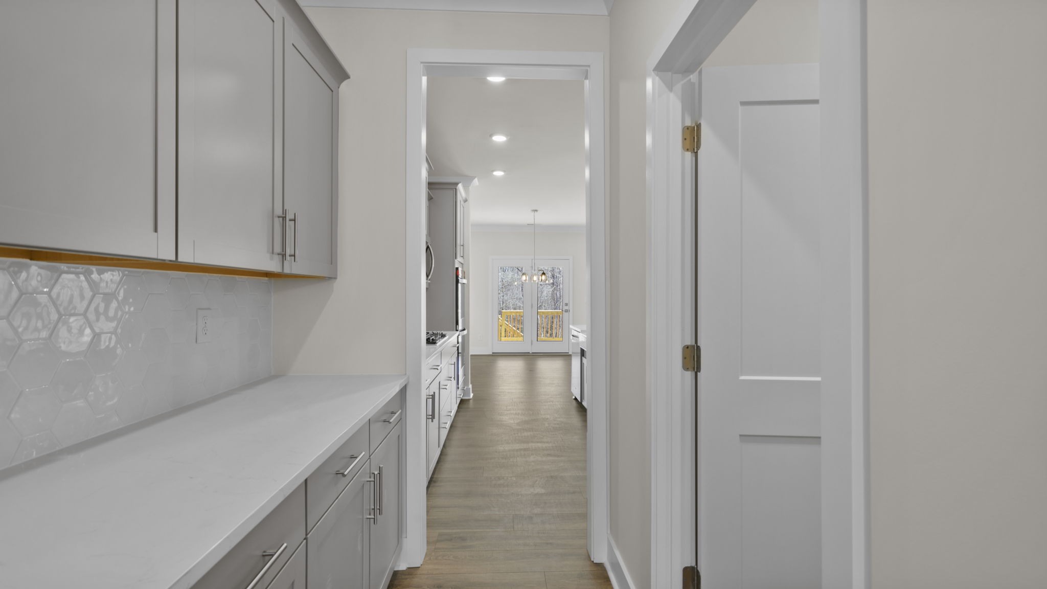 Butler's pantry between dining room and kitchen.