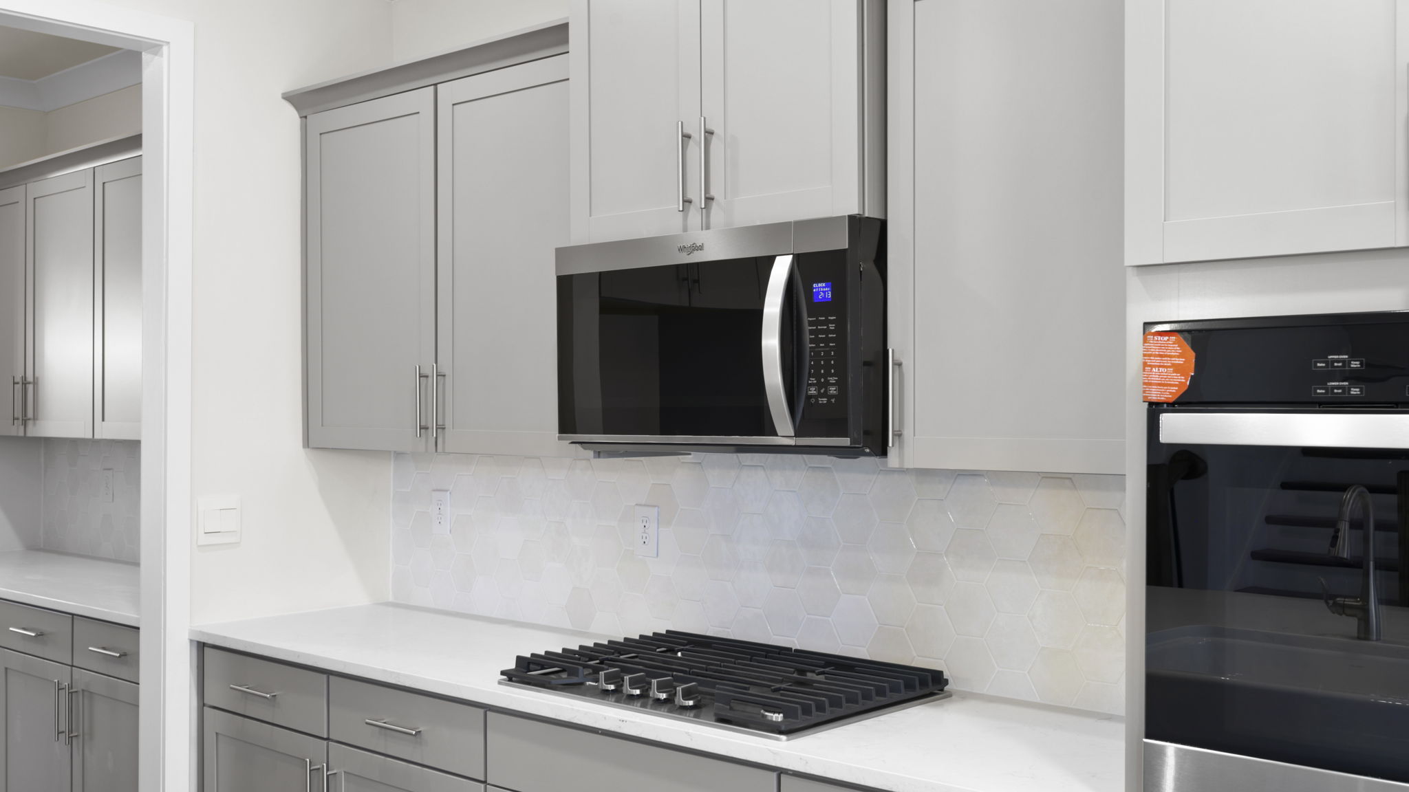 Stainless steel appliances.