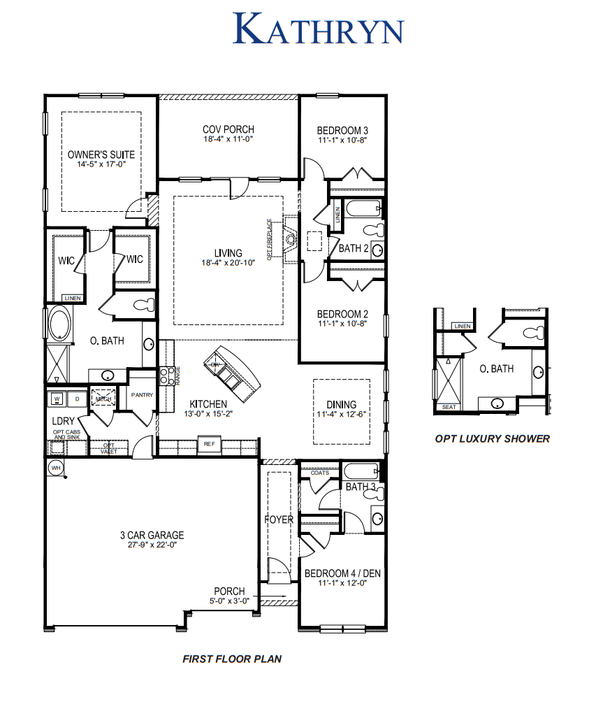 Floorplan of the Kathryn.