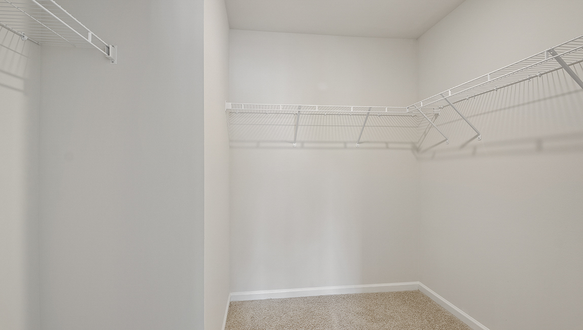 Walk in closet area.