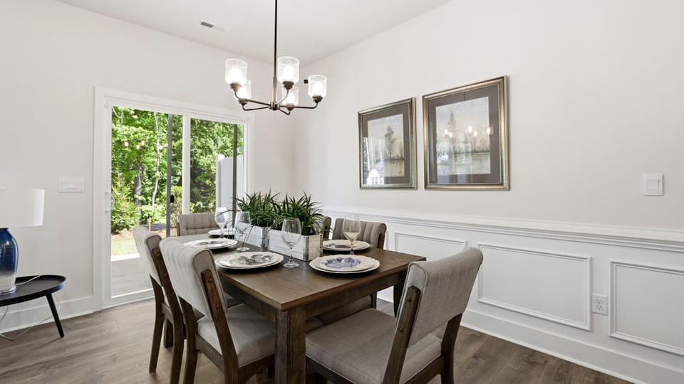 Kitchen with quartz countertops and stainless steel appliances.