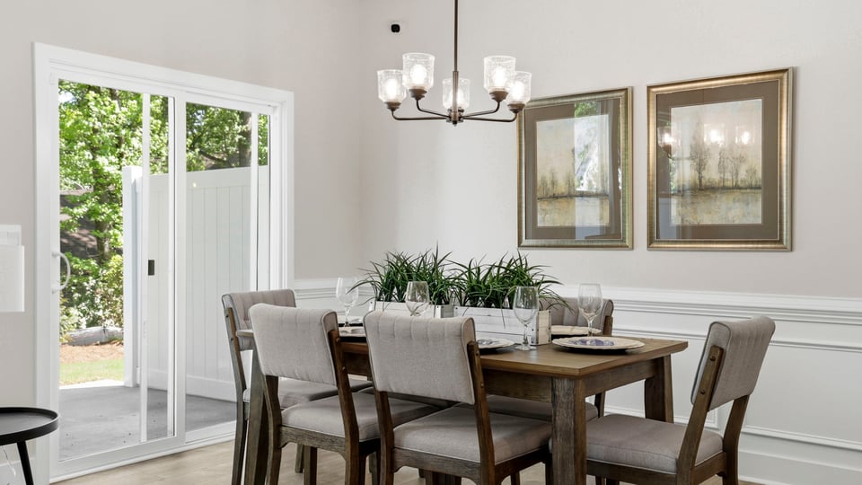 Kitchen with quartz countertops and stainless steel appliances.