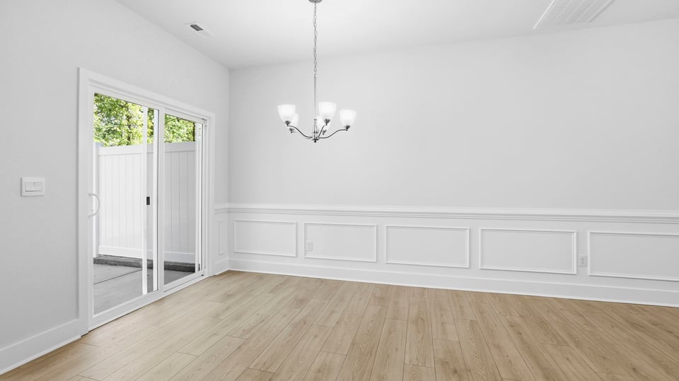 Family room with windows.