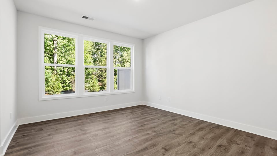 Family room with windows.
