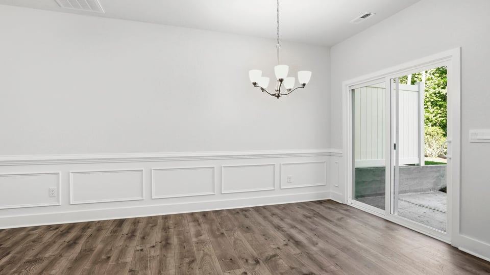 Family room with windows.