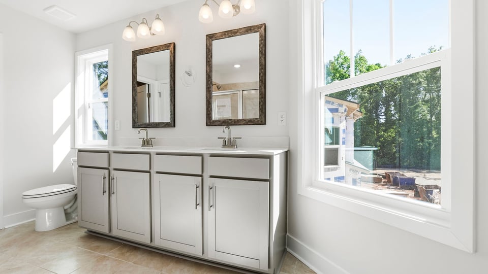 Bathroom with double vanity ink.