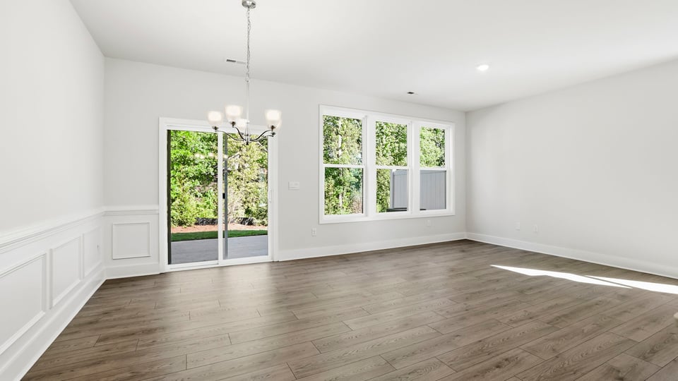 Family room with windows.