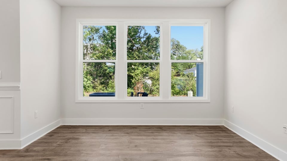 Dining area with windows.