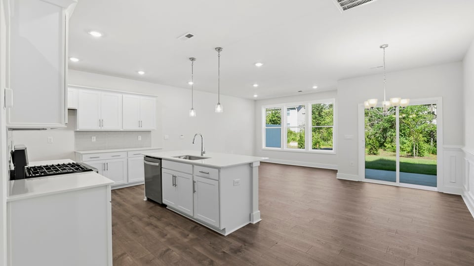 Kitchen with island.