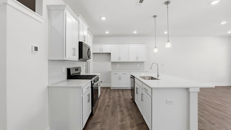 Kitchen with island.