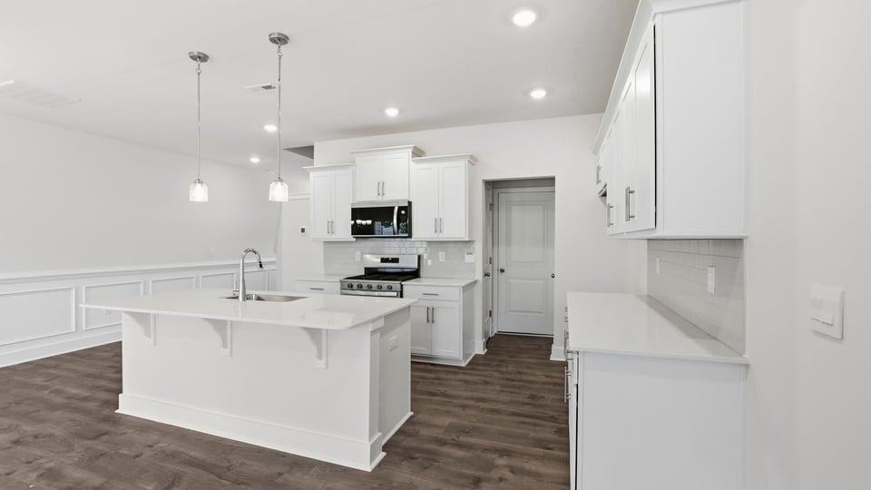 Kitchen with island.
