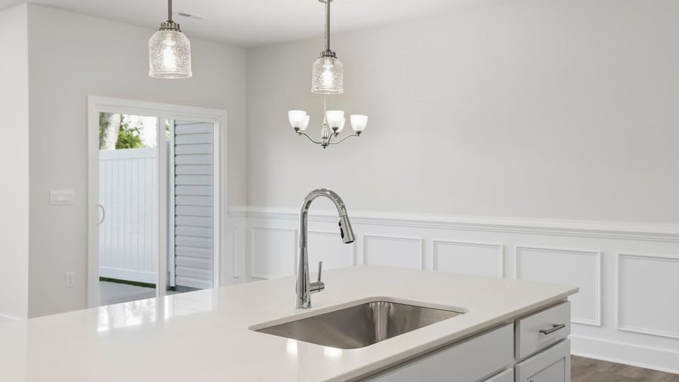 Kitchen with island.