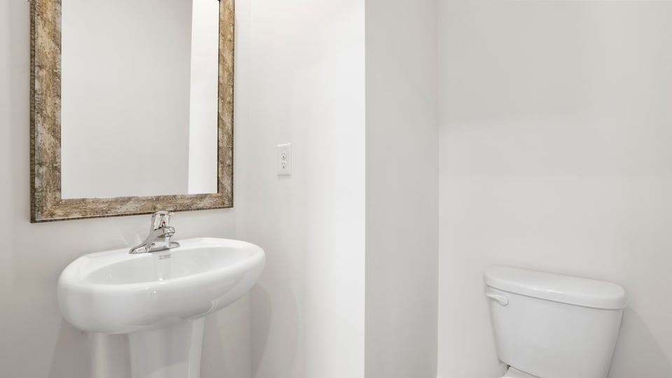 Half bathroom with sink.