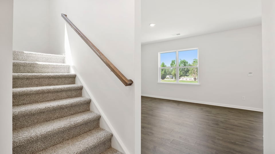 Stairs to second level.