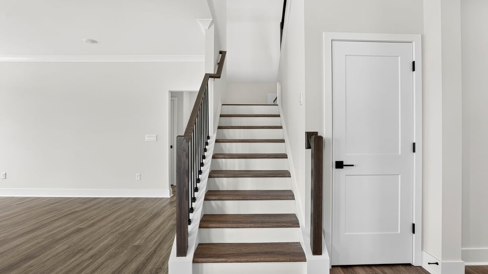 Stairs to second level.