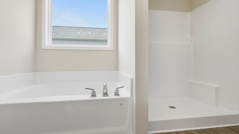 Bathroom with bathtub.
