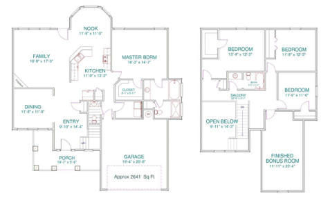 Floorplan of the Timberwood.