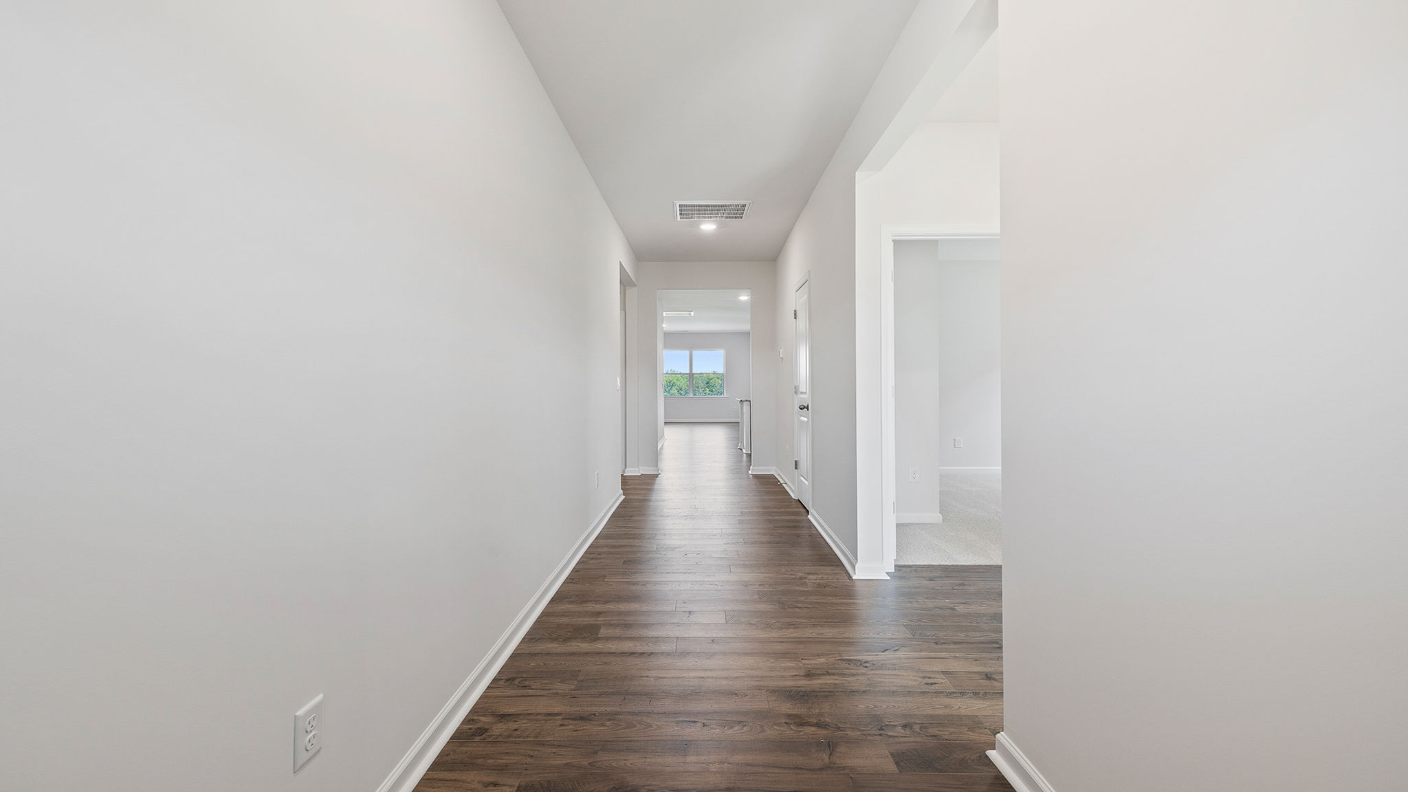 View of hallway to the living area.