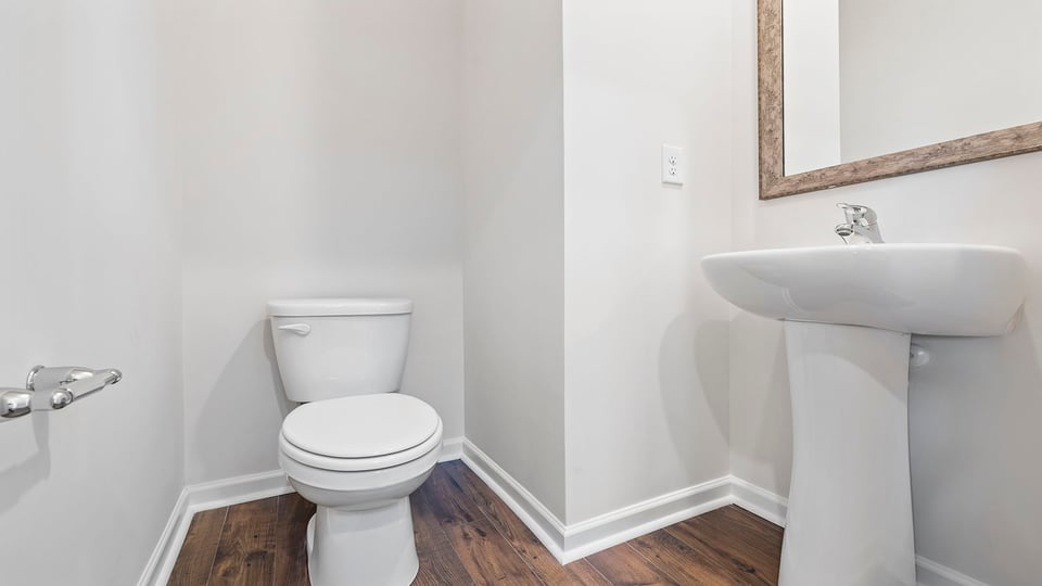 Half bathroom with sink.