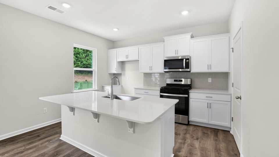 Full view of kitchen with window