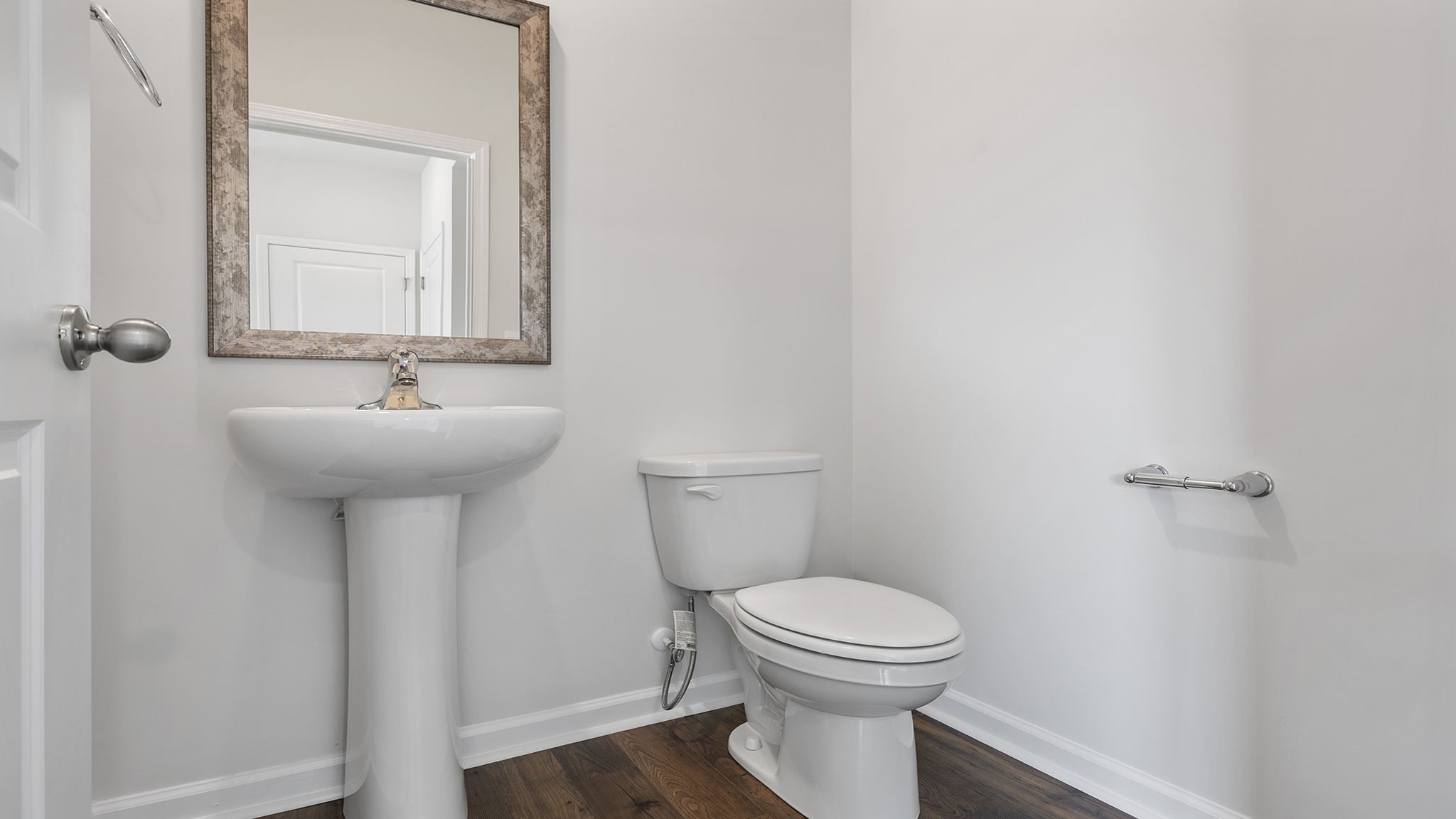 Half bathroom on main level.