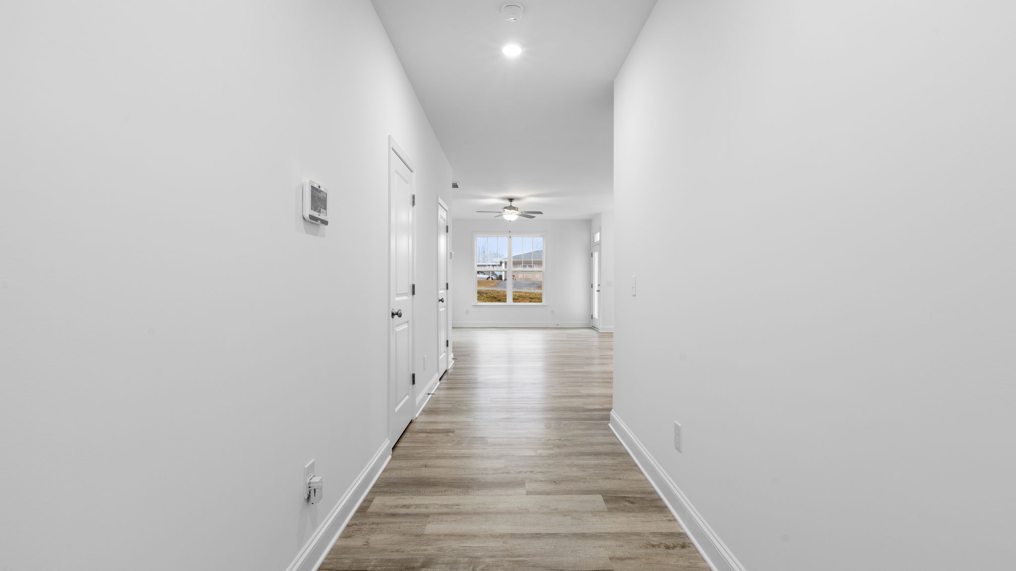 View of hallway to the living area.