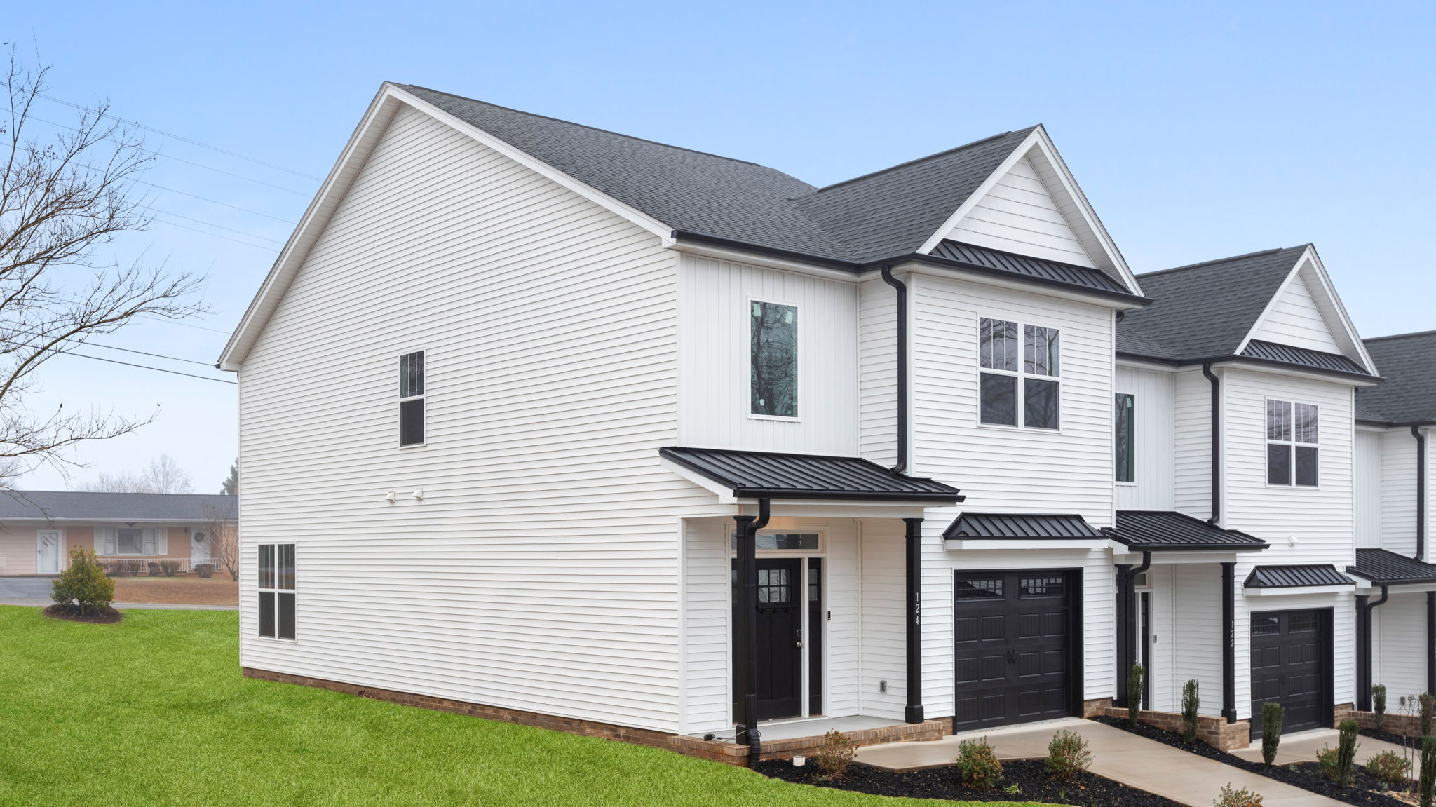 View of side exterior.